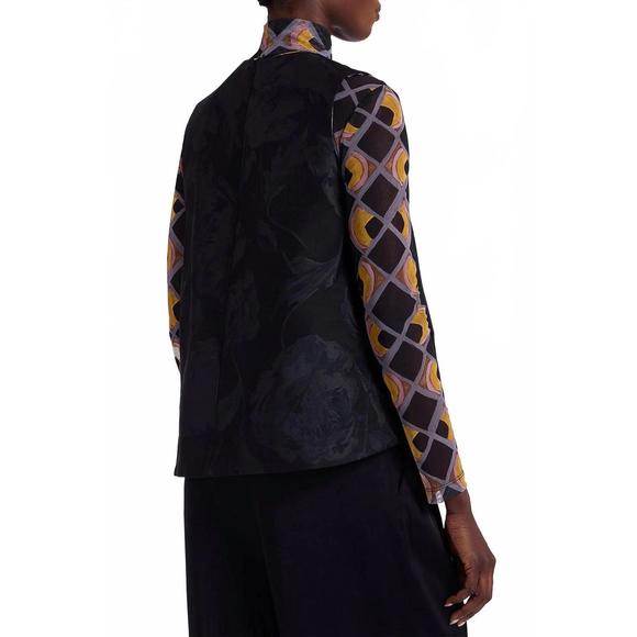 NEW LA DOUBLEJ la scala top in sylph jacquard black - Picture 3 of 4